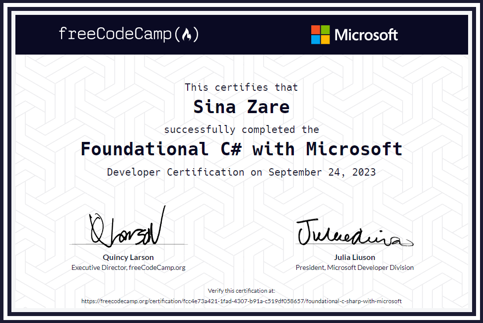 Certificate 2